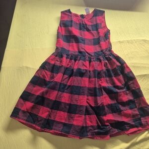 Carter's Red and Navy Buffalo Plaid Sleeveless Dress